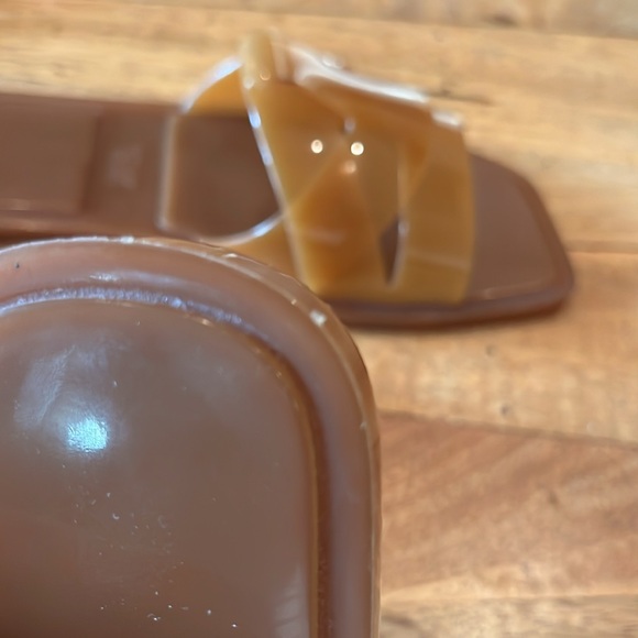 ZARA SLIDES SANDALS FLATS OPEN  SQUARE TOE 36 US 6 - Picture 7 of 8